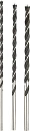 kwb 3 st. Houtborenset lang - 6 mm, 8 mm, 10 mm - Extra lange boren voor nauwkeurig boren in houten balken - CV-staal, industriële kwaliteit