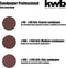 kwb 50 stuks professioneel schuurpapier (93 x 230 mm, korrelgrootte 60/80/120/180, voor hout, metaal en verf, aluminiumoxide bestrooiing, voor vlakschuurmachines, voordeelverpakking)