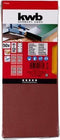 kwb 50 stuks professioneel schuurpapier (93 x 230 mm, korrelgrootte 60/80/120/180, voor hout, metaal en verf, aluminiumoxide bestrooiing, voor vlakschuurmachines, voordeelverpakking)