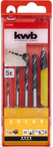 kwb 513900 Hout-spiraalboorset 3 mm, 4 mm, 5 mm, 6 mm, 8.0 mm 5 stuk(s)