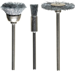 KWB - Draadborstelset - fijn staaldraad - schijf-stift-kom - 3-delig