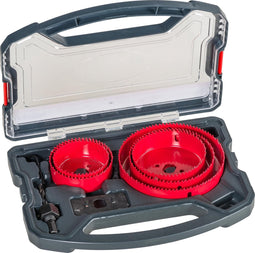 kwb-gatzaagset, 8-delig, diametermaat van 67 mm tot 127 mm inclusief HSS-centerboor in praktische, stevige kunststof koffer