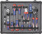 kwb gereedschapskoffer van robuust aluminium inclusief 51-delig. Hoogwaardige gereedschapsset als perfecte basisuitrusting voor thuis, in de werkplaats of mobiel gebruik