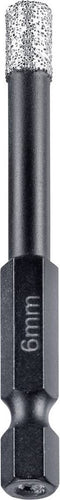 kwb HM Fliesenbohrer 6-Kant 6 mm 500306 Tegelboor 1/4 (6.3 mm), Zeskant schacht 1 stuk(s)