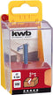 kwb HM-groeffrees Professional (voor hout, Ø 6 mm, werklengte 20 mm, schacht 8 mm, geschikt voor alle standaard handfrezen), blauw/grijs