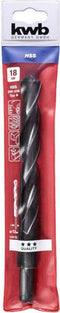 kwb HSS metaalboor Ø 18 mm, punthoek 118° (met gedraaide schacht, DIN 338), staal en harde kunststoffen
