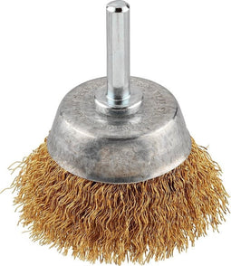 KWB - Komborstel op stift - 50mm - Gegolfd messing draad