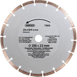 kwb KRAFTIXX Dia-doorslijpschijf, diameter 230 mm x 22 mm, metaal, beton, steen