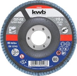 KWB Lamellenschuurschijf - Slijpmop - Schuurmop - Ø 115 mm - Korrel 80