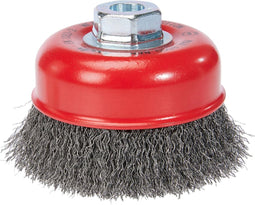 kwb potborstel voor haakse slijpers Ø 100 mm, draadhouder M14, van gegolfd HSS-staaldraad, voor metaal en steen, voor reinigen, ontkalken, opruwen en ontroesten