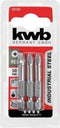 KWB schroefbit - PZ 3 - Pozidriv 3 - Lengte 50 mm - Industriestaal - 3 stuks