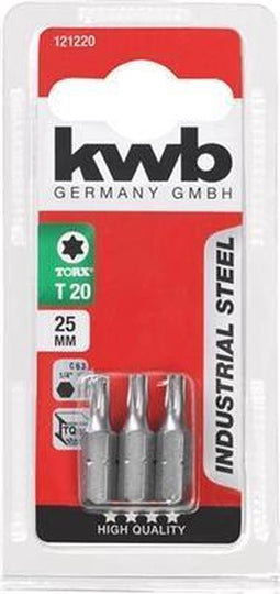 KWB - Schroefbits Torx 25mm - 3 stuks - Torx 20