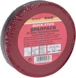 KWB schuurschijf Ø 125 mm - Korrel 60, 120 en 180 - Klittenbandhechting - 491970 - 25 stuks