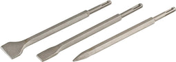kwb SDS Plus Jeu de burins pour marteau perforateur, 3 stuks - burin pointu, burin plat, burin à copaux
