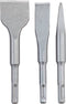 kwb SDS Plus Jeu de burins pour marteau perforateur, 3 stuks - burin pointu, burin plat, burin à copaux