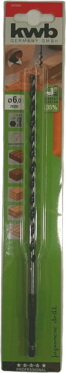 KWB - Slangenboor - Avegaar - Japans - 3-S 6x235mm - Akku-Top