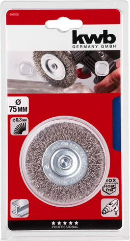 kwb SLIJPBUS ROESTVRIJ STAALDRAAD GEGOLFD 609810 1 stuk(s)