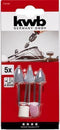 KWB - Slijpsteenset Mini op 3mm stift - Slijpstift Stiftsteen - 5-delig