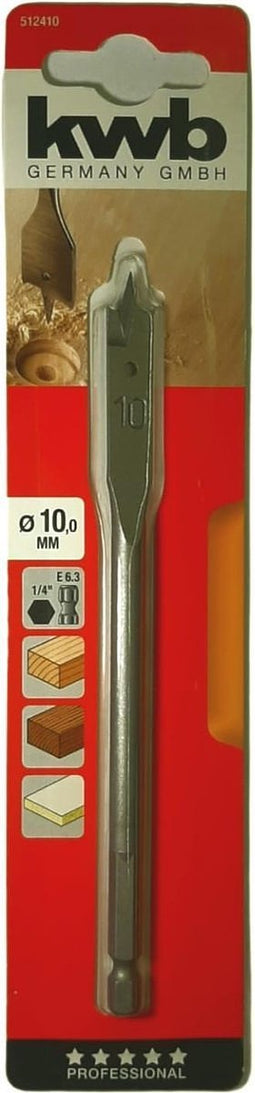 KWB - Speedboor - Lepelboor - met voorsnij punten - 10mm Profi