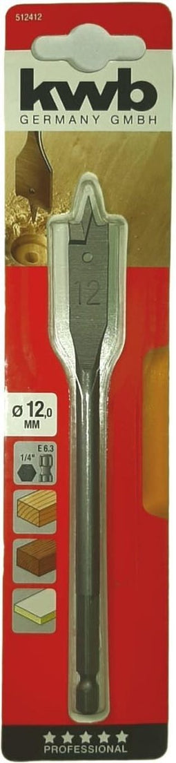 KWB - Speedboor - Lepelboor - met voorsnij punten - 12mm Profi