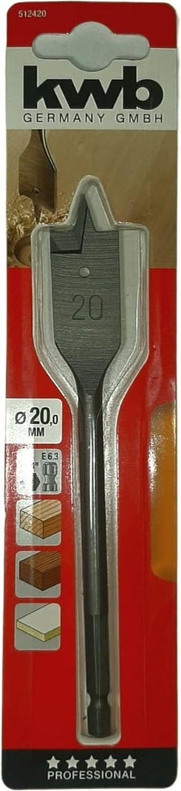 KWB - Speedboor - Lepelboor - met voorsnij punten - 20mm Profi