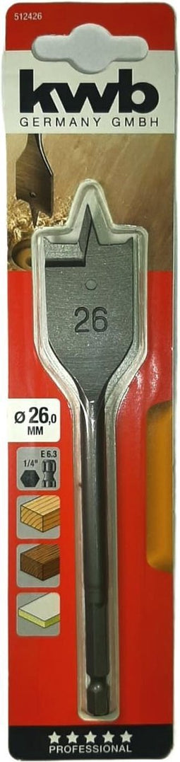 KWB - Speedboor - Lepelboor - met voorsnij punten - 26mm Profi