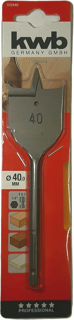 KWB - Speedboor - Lepelboor - met voorsnij punten - 40mm Profi