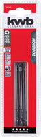 KWB torsie bitset - Pozidriv PZ1, 2 en 3 - Lengte 100 mm - Hoge torsieweerstand - 123140