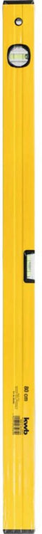 kwb waterpas aluminium 80 cm, nauwkeurigheid 0,5 mm/m, zeer nauwkeurig geslepen, elk 1 horizontale en verticale bel