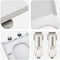 vidaXL - Snelle - Afneembare - Toiletbril - met - Zachte - Sluiting - Duroplast - Wit
