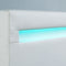 Juskys Verona - Gestoffeerd Bed - LED Verlichting - Wit - 90 x 200 cm