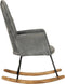 vidaXL - Schommelstoel - in - vintage - stijl - canvas - grijs