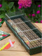 Kweekbak/kweekkastje met deksel 10 x 49 x 15 cm - Propagator/moestuinbak - Inclusief tray met 27 kweekpotjes