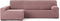 Hoes voor chaise longue met lange armleuning links Eysa JAZ Roze 180 x 120 x 360 cm