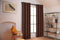 Larson - Luxe effen blackout gordijn - met ringen - 3m x 2.5m - Chocoladebruin