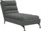 vidaXL - Chaise - longue - met - kussens - stof - donkergrijs