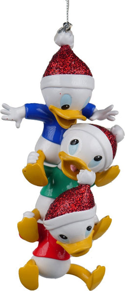 Kwik, Kwek en Kwak kersthanger resin 12cm - Disney