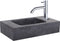 Differnz Bombai black - Natuurstenen wasbak - 40 x 22 x 9 cm - Antraciet