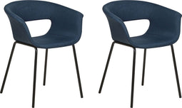 Set van 2 eetkamerstoelen ELMA Donkerblauw