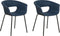Set van 2 eetkamerstoelen ELMA Donkerblauw