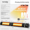 tectake® Solaris Horizon - Infraroodstraler - 3 Vermogensniveaus 1000 2000 3000 W - Aluminium Behuizing - Zwart