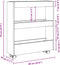 vidaXL - Opbergtrolley - smal - 3-laags - bewerkt - hout - betongrijs
