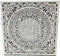 Houtsnijwerk paneel Barcelona handgemaakt white wash 90 x 90 cm
