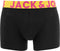 JACK&JONES ADDITIONALS JACCRAZY - Boxershorts 3-pack - Effen met gekleurde band - Zwart Donkergrijs Helder Blauw (3-pack)