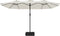 vidaXL - Parasol - dubbel - 449x245 - cm - zandwit