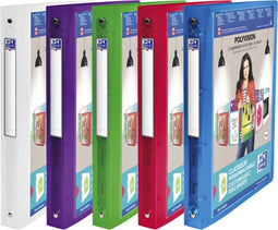 Presentatieringband Oxford Polyvision A4 4-rings 20mm assorti - 18 stuks