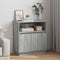 vidaXL - Dressoir - met - LED - Verlichting - Grijs - Sonoma - 71x34,5x75 - cm