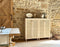Astigarraga Sense - Wandkast - 2 deuren - Massief grenen - Rotan deuren - H:115,5cm x B:70,8cm x D:33cm