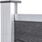 vidaXL - Schutting - 699x106 - cm - HKC - grijs