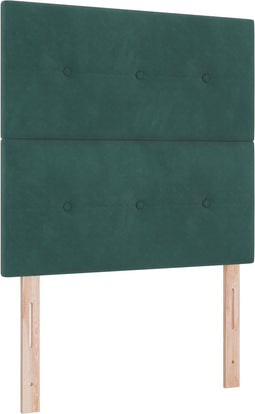 vidaXL - Hoofdbord - met - knopen - Donkergroen - 80 - cm - van - Fluweel
